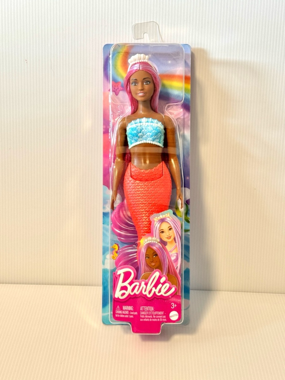 🩷NIB. Barbie Mermaid Doll with Coral Pink Tail & Turquoise Top